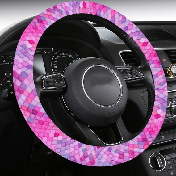 Steuerrad Hülle für Frauen, süßes Auto Zubehör für Jugendliche, Dekor,  kawaii Auto Dekor, Mädchen Auto Accessoire, Druck, Meerjungfrau, bunt, rosa  - .de