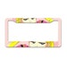 Automotive anime License Plate & Frame Set, Anti-Theft kawaii License Plate Frame, luna sailor moon car decorations, pink, print, merch,gift 