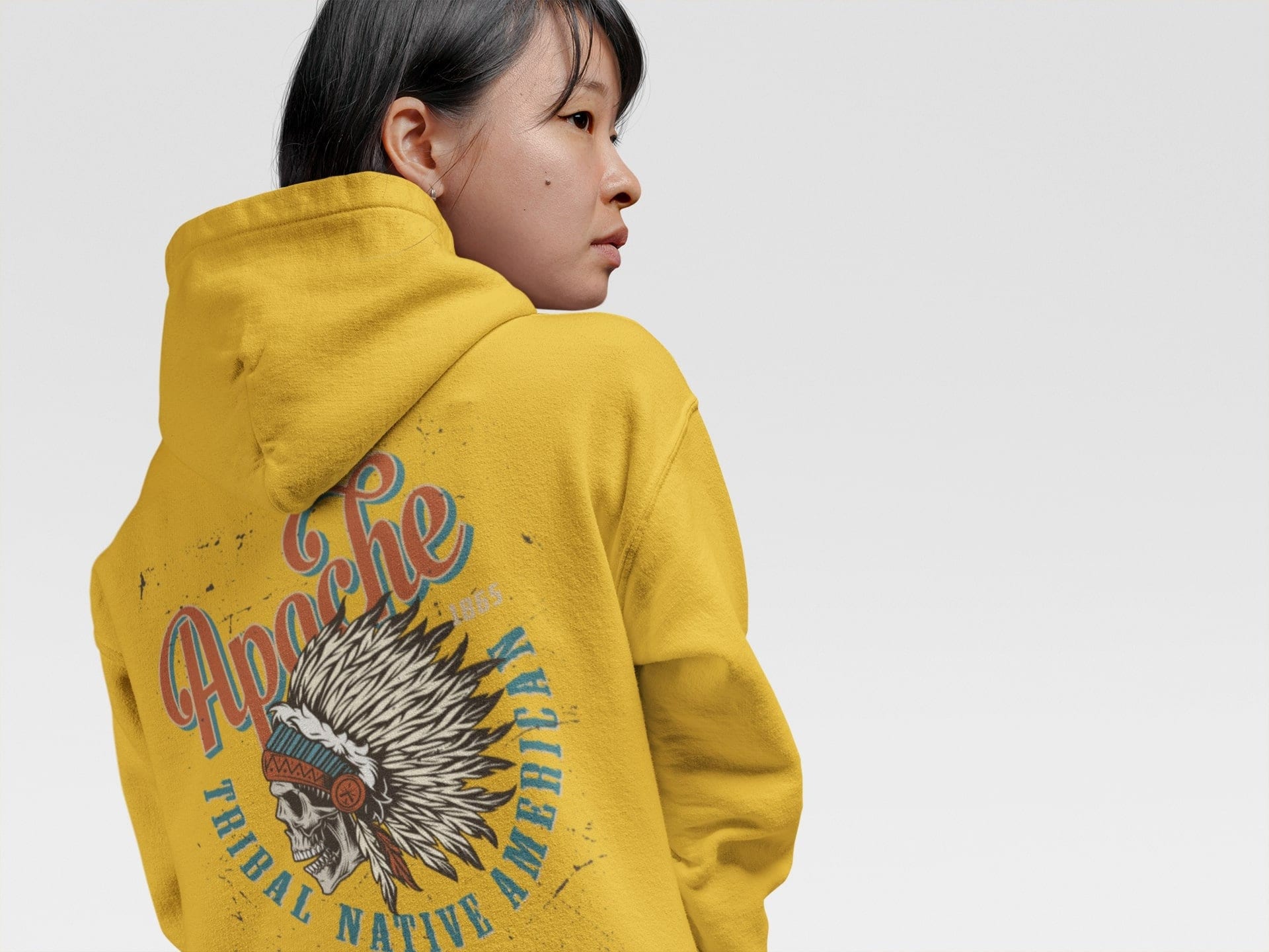 Western Fashion - Unisex Western Hoodie - Apache Gold Tribal