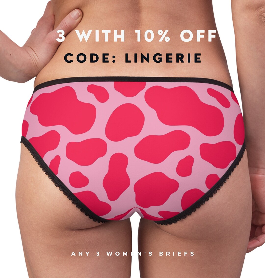 Strawberry Print Matching Briefs for Couple, Valentines Day Gift