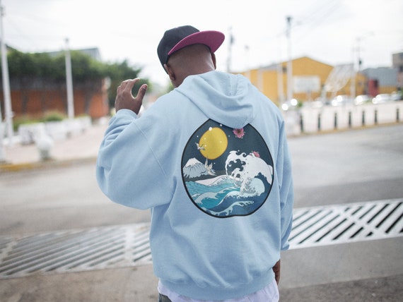 NavunoStore The Great Wave Off Kanagawa - Unisex Japan Kanagawa Hoodie, Vaporwave Clothes, Streetwear Hoodie, Harajuku Hoodie, Korean Style Colorful