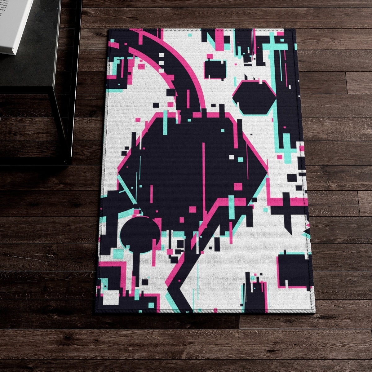 Cyberpunk Decor - Glitch Dornier Rug, Abstract Art, Gaming, Man Cave ...