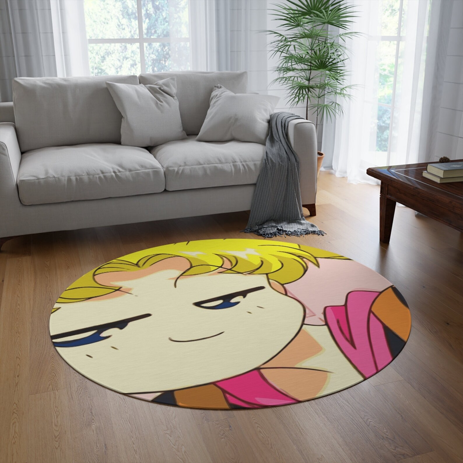 Anime Round Rug 60 60 Luna Sailor Moon Rug - Etsy