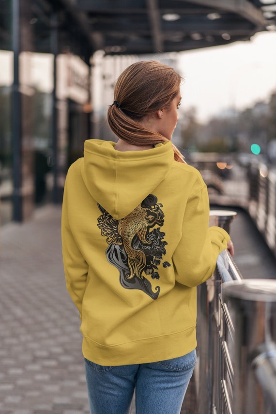Goldfish hoodie - Unisex koi fish hoodie, japanese fish, koi hoodie, koi art, kawaii hoodie, koi fish print, harajuku hoodie, aesthetic
