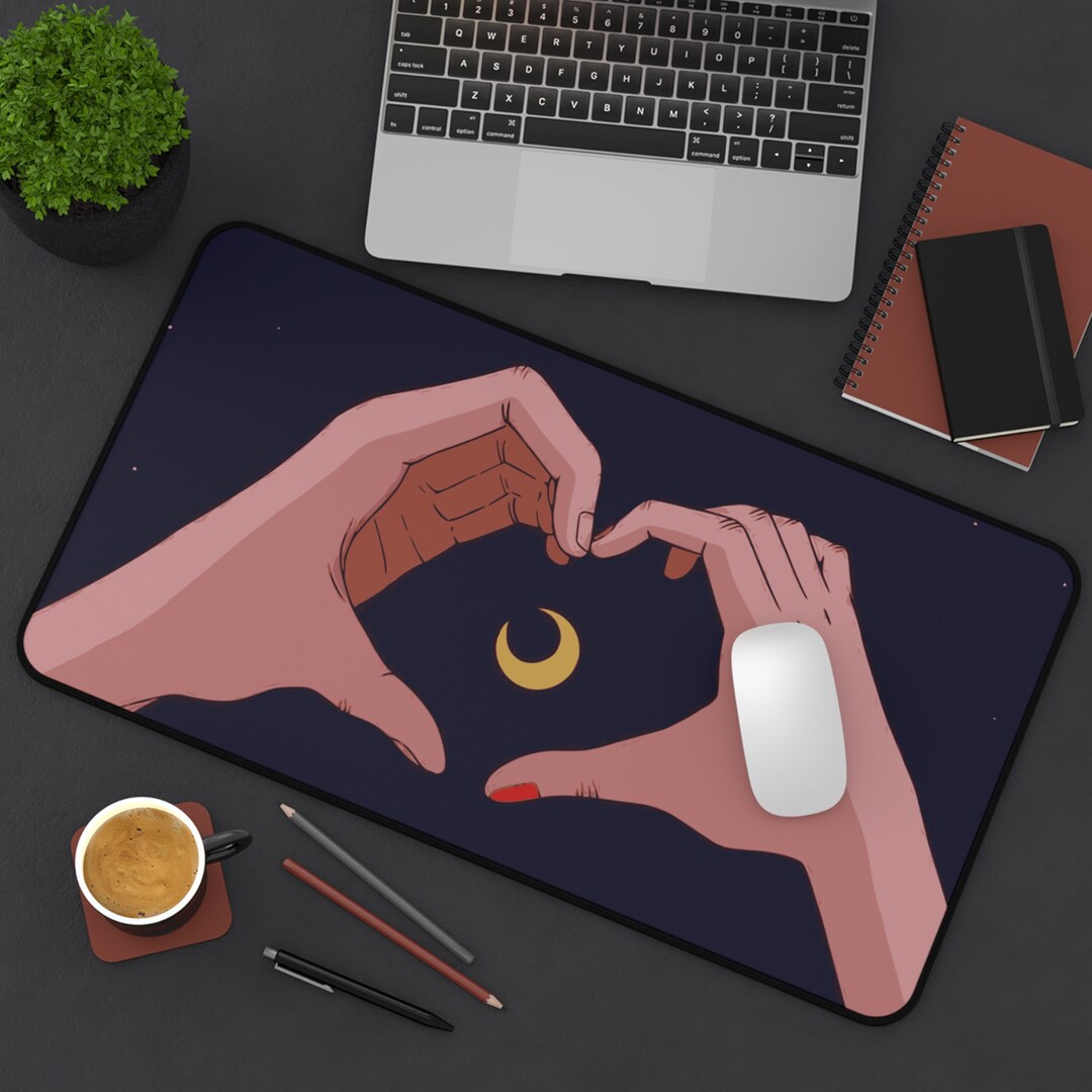 Luna Sailor Moon Desk Mat Anime Desk Pad Anime Mousepad Etsy