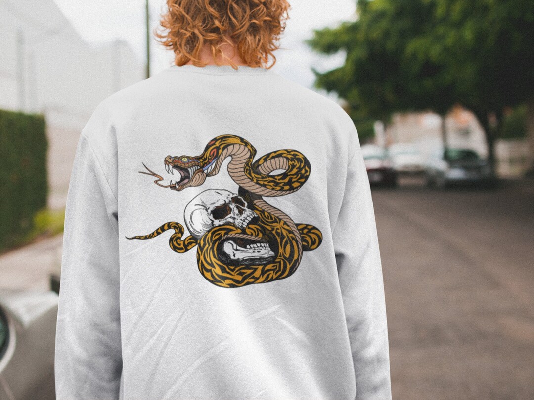 Snake Sweater Unisex Sweatshirt Skull Human Skull Crew Neck Snake Skeleton Art Skeleton Print Skeleton Sweatshirt Gothic Sweater Etsy Canada