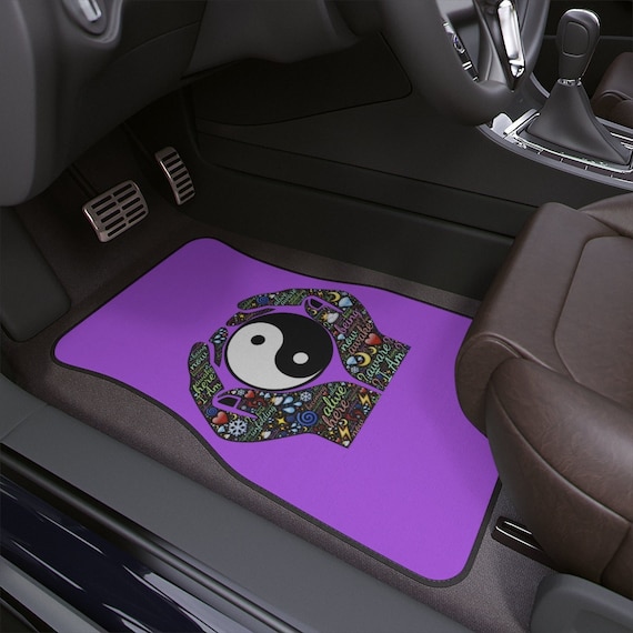 Yin Yang Car Floor Mats, Kawaii Mat, Cute Car Accessories for Teens, Car  Decorations for Women, You Got This, You Got This,positivism,purple 