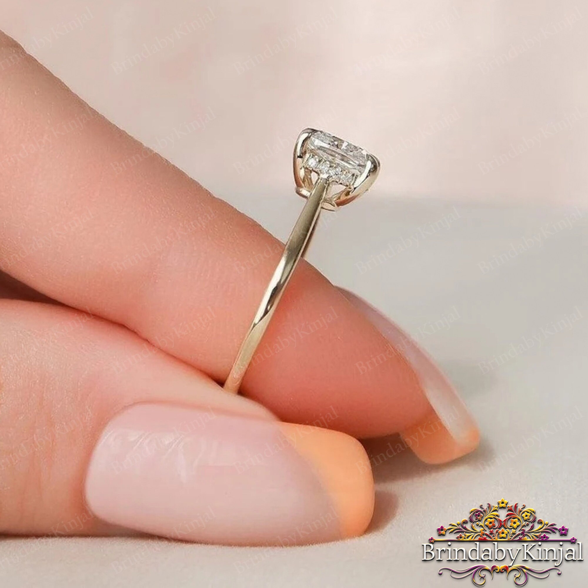 2 CT Cushion Cut Engagement Ring Cushion Cut Engagement Ring Etsy