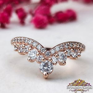 Moissanite Diamond wedding band Solid gold curved wedding band Round cut moissanite matching band Stacking Band Unique Anniversary gift ring