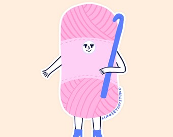 Crochet Friend Sticker for Makers Crochet Gift