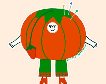 Sewing Tomato Friend Sticker