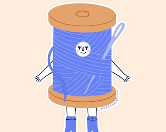 Embroidery Thread Friend Sticker