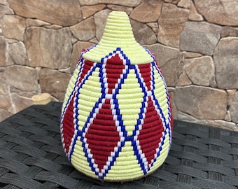 Berber Korb, Afrikanischer Deko Korb, Berber Korb, bunt Vintage und Boho