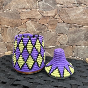 Moroccan berber basket, African decorative basket , colorful vintage and bohemian