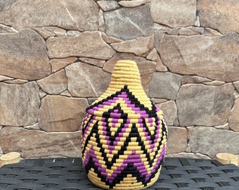 Berber Korb, Afrikanischer Deko Korb, Berber Korb, bunt Vintage und Boho