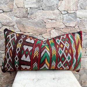 Moroccan pillowcase, Berber cushion cover, handwoven pillowcase