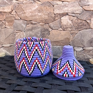 Moroccan berber basket, African decorative basket , colorful vintage and bohemian