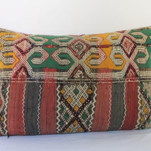 Oreiller berbère vintage Housse de coussin marocaine En laine