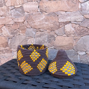 Moroccan berber basket, African decorative basket , colorful vintage and bohemian