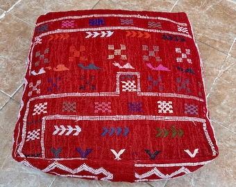 Handgefertigter Berber Kelim Pouf, Bodenkissen
