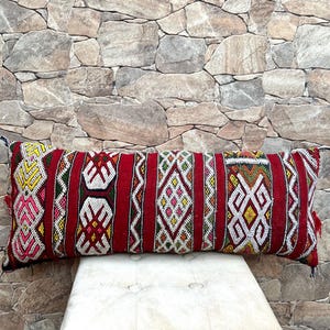 Funda de almohada marroquí, funda de cojín bereber, funda de almohada tejida a mano