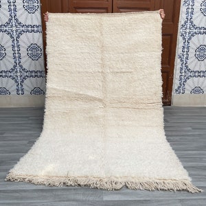 Small Moroccan Rug Handmade Small Morocco Beni Ouarain Rug-Berber Wool-Bedside Rug- Morocco Teppich