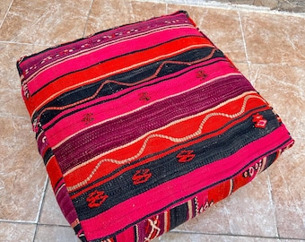 Puf Kilim bereber hecho a mano, cojín de suelo
