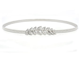 Silver Buckle Belt Metal Leaf Design - Women's Belts - Women's Fashion Accessories