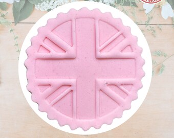 King Charles Coronation Union Jack Debosser Stamp Fondant Cupcake Icing Cookie Decoration Dough