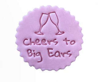 King Charles III Coronation Funny Cheers Big Ears Stamp Fondant Stamp Cupcake Debosser
