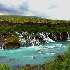 Hraunfossar, Iceland Photo Print image 1