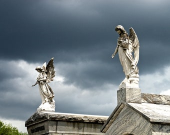 Angels and Coming Storm, New Orleans, Louisiana Photo Print