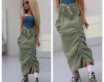 Skirt is long "Cargo" Minifee & Similar 16 inch dolls