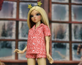 Pajamas with short shorts for Minifee & Similar 16 inch dolls