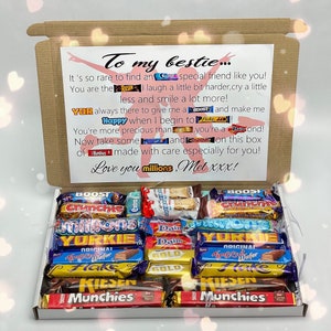 Best Friend Gift | Friendship Gift Box | Chocolate Poem Box | Best Friend Birthday Gift | Easter Gift | Hamper Chocolate Box Bestie Gift