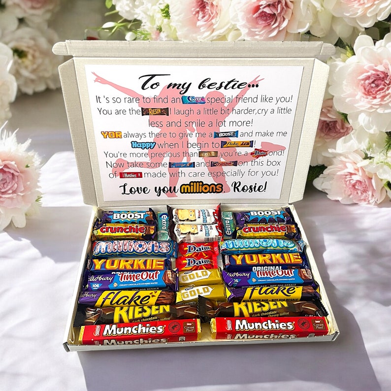 Best Friend Gift Poem Christmas Friendship Gift Box Chocolate Poem Box