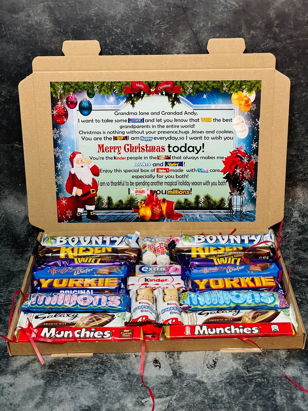 Big Box Christmas Poem for Grandparents , Grandad , Nan , Grandma