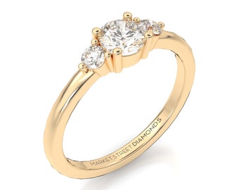 Gorgeous 0.50ct Lab-Grown Round Diamond Ring in 14k Gold
