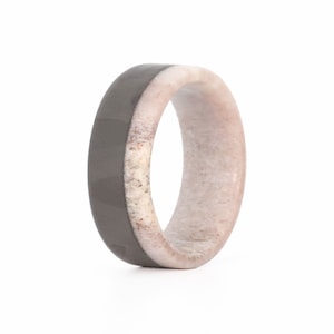 Carbon Fiber & Deer Antler Ring Black Box