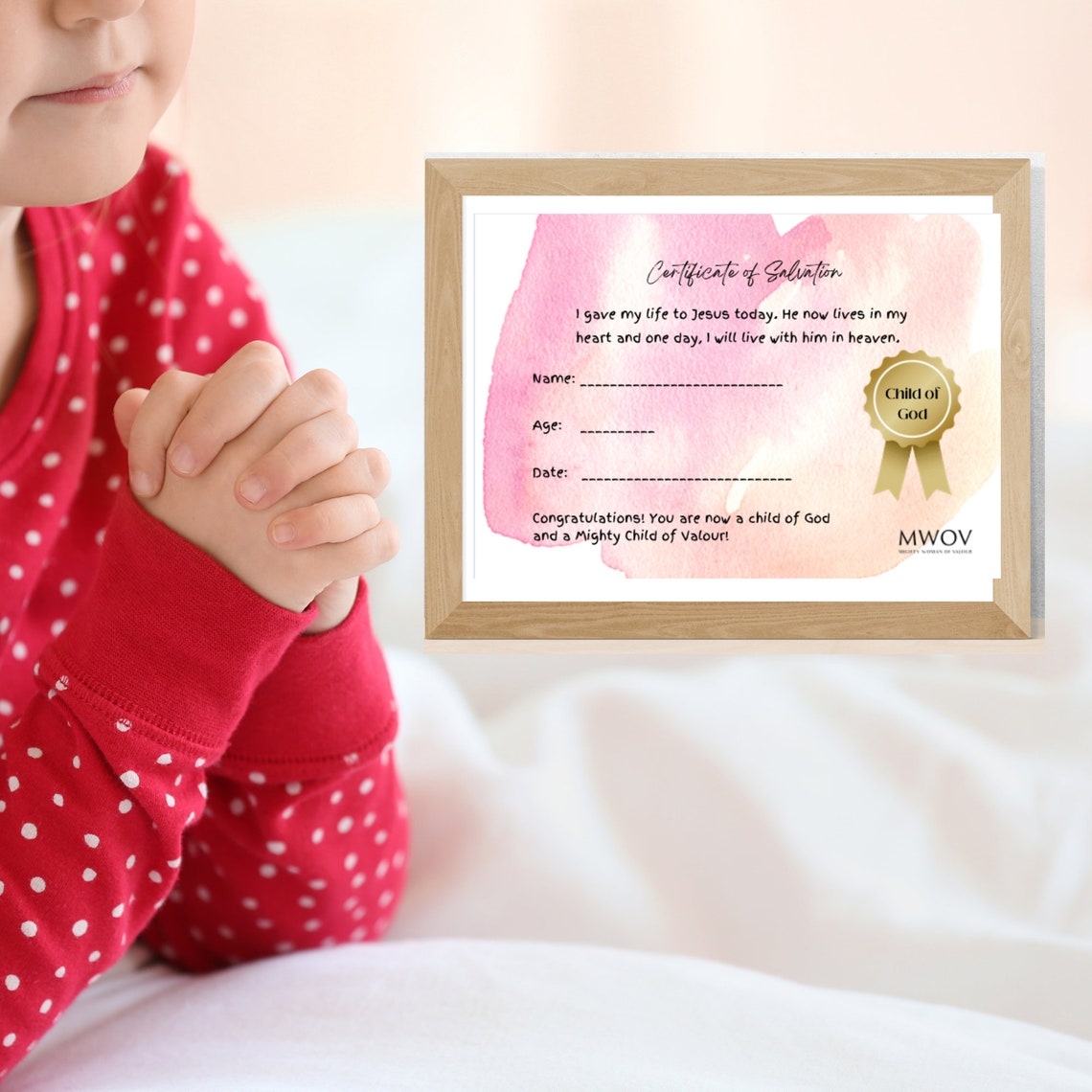 Prayer of Salvation With Certificates for Boys and Girls - Etsy