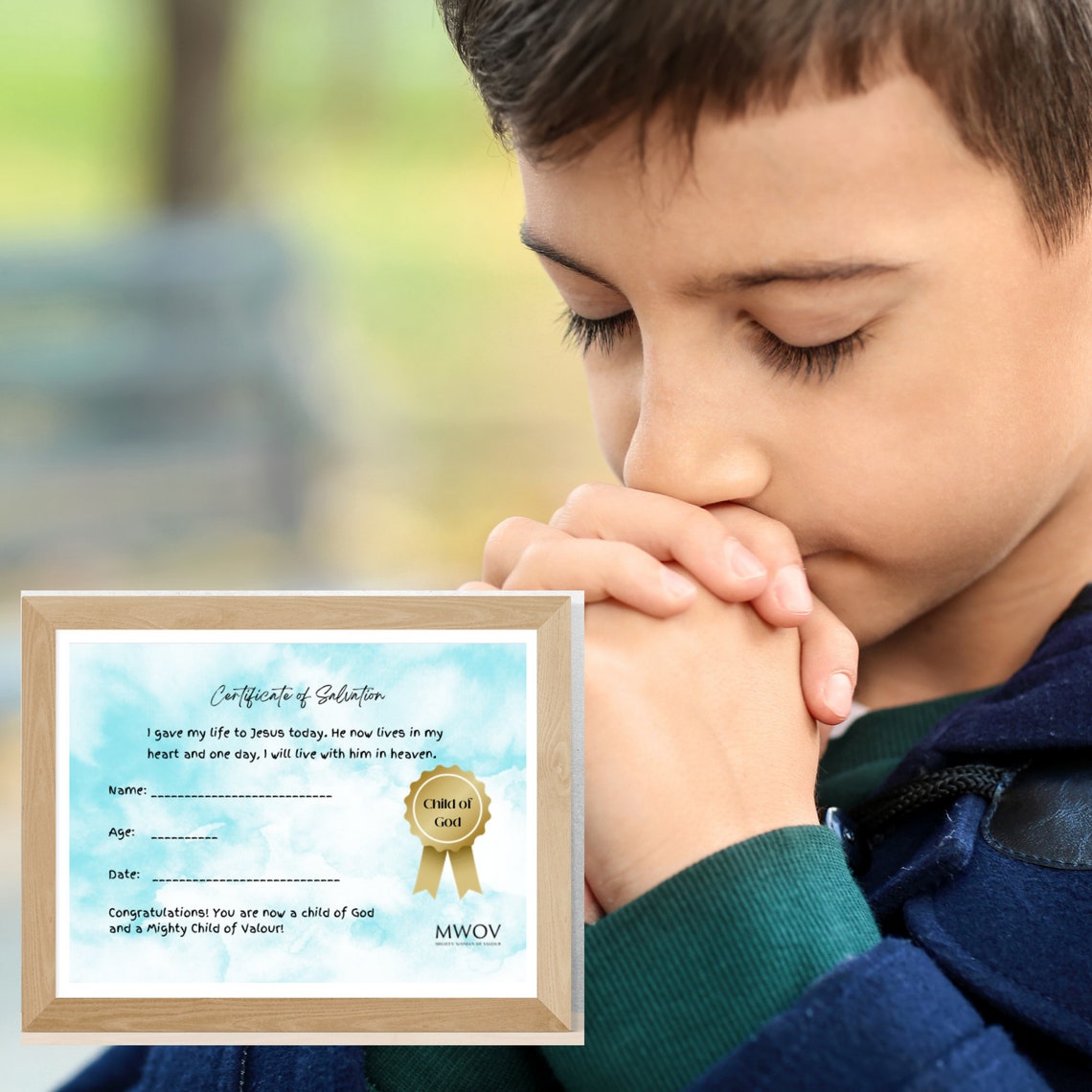 Prayer of Salvation With Certificates for Boys and Girls - Etsy
