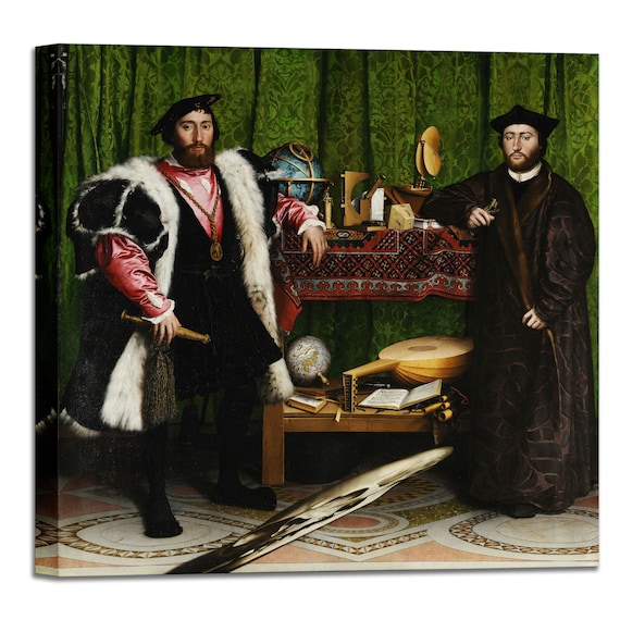 The Ambassadors by Hans Holbein Canvas Wall Art Print of Etsy