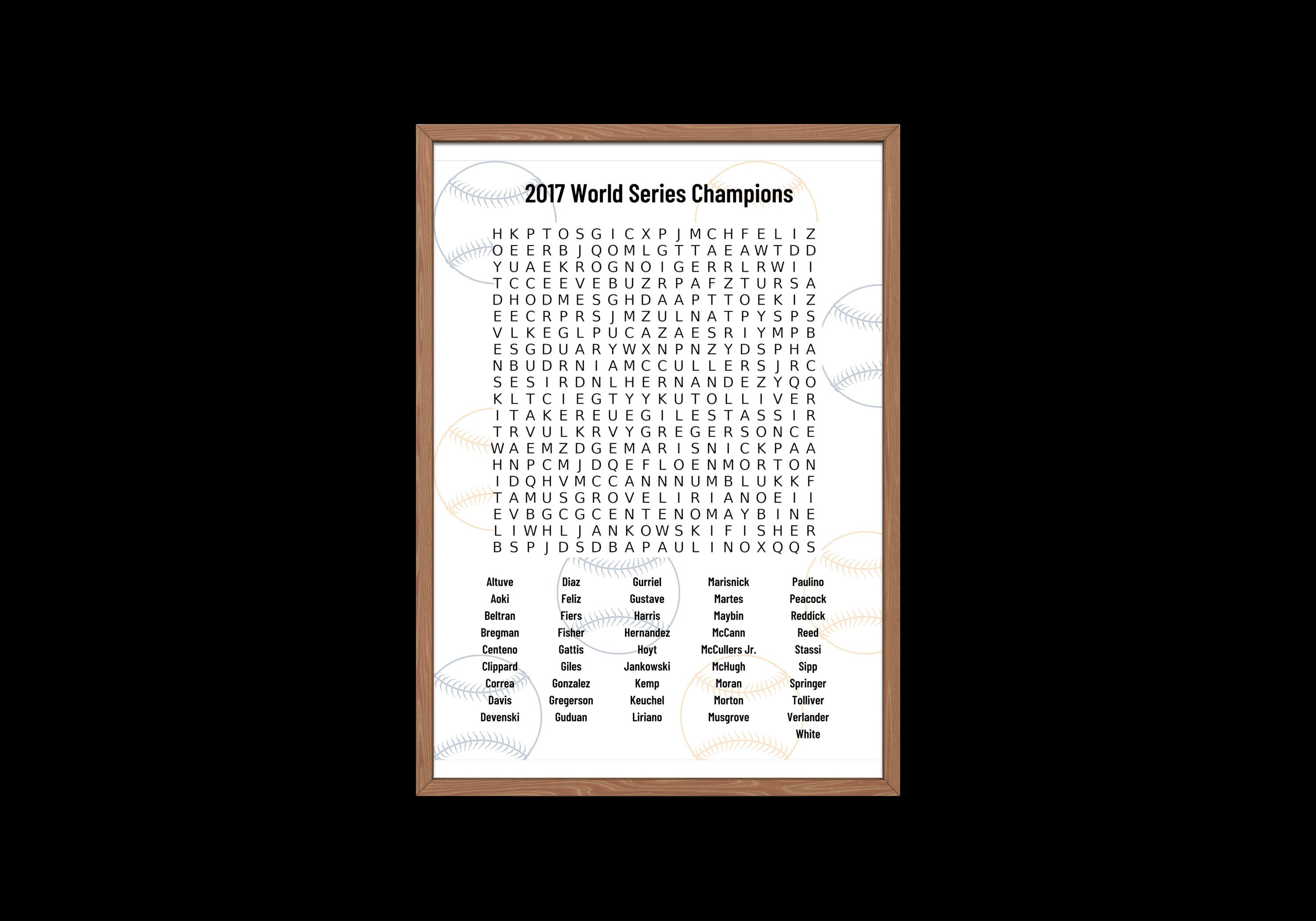 2017 World Series Champions Crossword Puzzle Etsy 2017 World Series Champions Crossword Puzzle Etsy