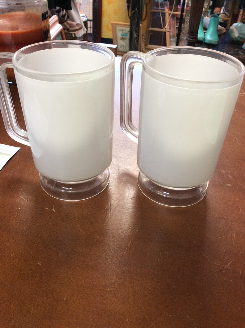 Vintage Plastic Coffee Mugs Made in Hong Kong Etsy