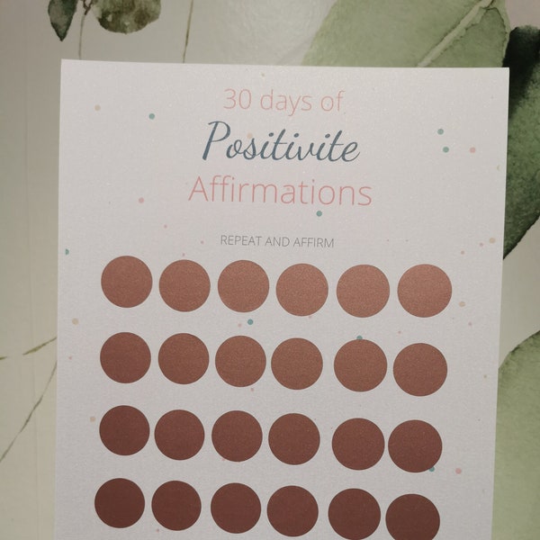 Affirmation Calendar Etsy