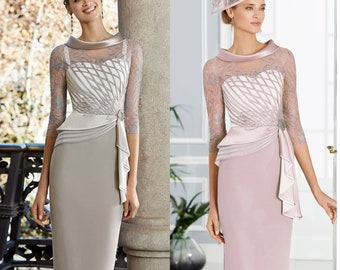 Rosa Clara Couture Club Jurk Taupe of Roze Moeder van de Bruid