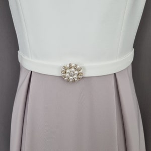 Veni Infantino Dress Size 8 Taupe full skirt Mother Of The Bride V794. 画像 8