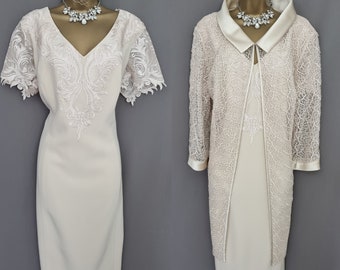 Veni Infantino Dress & Jacket Size 22 Almond Mother Of The Bride  V887.