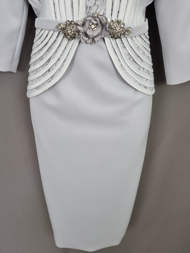 Veni Infantino Dress Size 12 Silver Mother Of The Bride/Groom V706. image 4