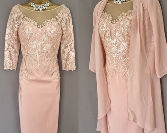Veni Infantino Dress & Jacket Size 10 Blush Pink Mother Of The Bride  V821.